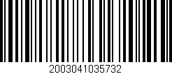 Código de barras (EAN, GTIN, SKU, ISBN): '2003041035732'