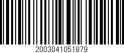 Código de barras (EAN, GTIN, SKU, ISBN): '2003041051879'