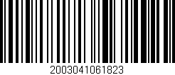 Código de barras (EAN, GTIN, SKU, ISBN): '2003041061823'