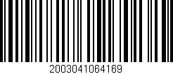 Código de barras (EAN, GTIN, SKU, ISBN): '2003041064169'