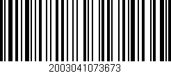 Código de barras (EAN, GTIN, SKU, ISBN): '2003041073673'