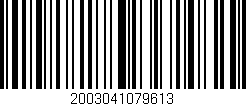 Código de barras (EAN, GTIN, SKU, ISBN): '2003041079613'