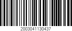 Código de barras (EAN, GTIN, SKU, ISBN): '2003041130437'