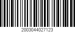 Código de barras (EAN, GTIN, SKU, ISBN): '2003044027123'