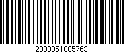 Código de barras (EAN, GTIN, SKU, ISBN): '2003051005763'