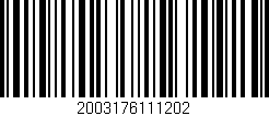 Código de barras (EAN, GTIN, SKU, ISBN): '2003176111202'