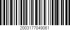 Código de barras (EAN, GTIN, SKU, ISBN): '2003177049061'