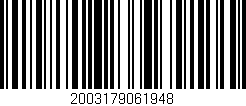 Código de barras (EAN, GTIN, SKU, ISBN): '2003179061948'