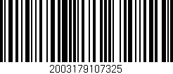 Código de barras (EAN, GTIN, SKU, ISBN): '2003179107325'