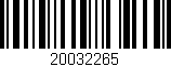 Código de barras (EAN, GTIN, SKU, ISBN): '20032265'