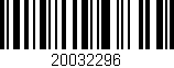 Código de barras (EAN, GTIN, SKU, ISBN): '20032296'