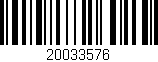 Código de barras (EAN, GTIN, SKU, ISBN): '20033576'