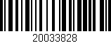 Código de barras (EAN, GTIN, SKU, ISBN): '20033828'