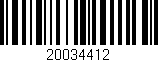 Código de barras (EAN, GTIN, SKU, ISBN): '20034412'