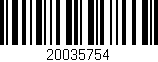 Código de barras (EAN, GTIN, SKU, ISBN): '20035754'