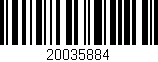 Código de barras (EAN, GTIN, SKU, ISBN): '20035884'