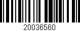 Código de barras (EAN, GTIN, SKU, ISBN): '20036560'