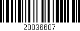 Código de barras (EAN, GTIN, SKU, ISBN): '20036607'