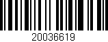 Código de barras (EAN, GTIN, SKU, ISBN): '20036619'