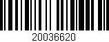 Código de barras (EAN, GTIN, SKU, ISBN): '20036620'
