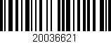 Código de barras (EAN, GTIN, SKU, ISBN): '20036621'