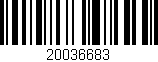 Código de barras (EAN, GTIN, SKU, ISBN): '20036683'