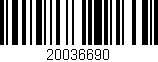 Código de barras (EAN, GTIN, SKU, ISBN): '20036690'