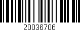 Código de barras (EAN, GTIN, SKU, ISBN): '20036706'
