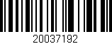 Código de barras (EAN, GTIN, SKU, ISBN): '20037192'