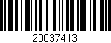 Código de barras (EAN, GTIN, SKU, ISBN): '20037413'
