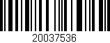 Código de barras (EAN, GTIN, SKU, ISBN): '20037536'