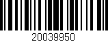 Código de barras (EAN, GTIN, SKU, ISBN): '20039950'