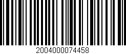Código de barras (EAN, GTIN, SKU, ISBN): '2004000074458'