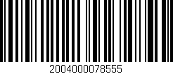 Código de barras (EAN, GTIN, SKU, ISBN): '2004000078555'