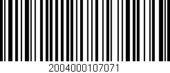 Código de barras (EAN, GTIN, SKU, ISBN): '2004000107071'