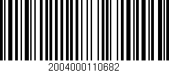 Código de barras (EAN, GTIN, SKU, ISBN): '2004000110682'