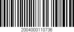 Código de barras (EAN, GTIN, SKU, ISBN): '2004000110736'