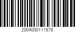 Código de barras (EAN, GTIN, SKU, ISBN): '2004000111979'