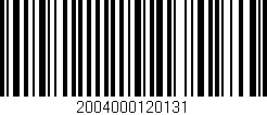 Código de barras (EAN, GTIN, SKU, ISBN): '2004000120131'