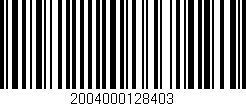 Código de barras (EAN, GTIN, SKU, ISBN): '2004000128403'