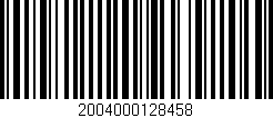 Código de barras (EAN, GTIN, SKU, ISBN): '2004000128458'
