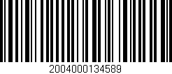 Código de barras (EAN, GTIN, SKU, ISBN): '2004000134589'