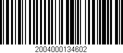 Código de barras (EAN, GTIN, SKU, ISBN): '2004000134602'