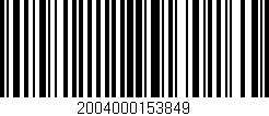 Código de barras (EAN, GTIN, SKU, ISBN): '2004000153849'