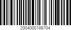 Código de barras (EAN, GTIN, SKU, ISBN): '2004000188704'