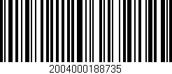 Código de barras (EAN, GTIN, SKU, ISBN): '2004000188735'