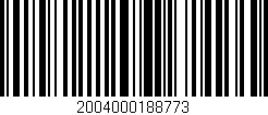 Código de barras (EAN, GTIN, SKU, ISBN): '2004000188773'
