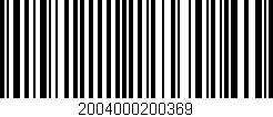 Código de barras (EAN, GTIN, SKU, ISBN): '2004000200369'