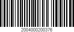 Código de barras (EAN, GTIN, SKU, ISBN): '2004000200376'
