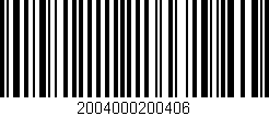 Código de barras (EAN, GTIN, SKU, ISBN): '2004000200406'